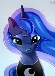  blue_eyes blush equine female feral friendship_is_magic horn horse looking_at_viewer mammal moon my_little_pony necklace plain_background pony princess_luna_(mlp) skyline19 solo sparkles winged_unicorn wings 