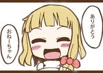  :d adomi blonde_hair blush braid closed_eyes comic hat hat_removed headwear_removed kirisame_marisa letterboxed millipen_(medium) open_mouth short_hair smile solo touhou traditional_media translated 