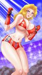  1girl annon_(wtvt) bikini_top blonde_hair blue_eyes breasts dead_or_alive highres huge_breasts long_hair midriff smile solo tecmo tina_armstrong 