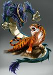  chinese_dragon claws dragon feline feral fight horn mammal roaring tiger whiskers 