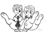  balls derpy_hooves_(mlp) duo equine female feral friendship_is_magic herm hi_res horn horse intersex mammal mittsies my_little_pony penis pony pussy signature trixie_(mlp) unicorn 