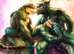  gay group_sex horn invalid_color kissing licking lizard love male muscles pecs scalie sex sucking tattoo threesom tongue 