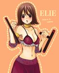  1girl 2013 breasts character_name dated elie large_breasts midriff pixiv_manga_sample rave solo 