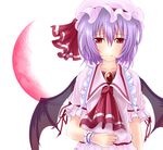  bad_id bad_pixiv_id blue_hair fang hat red_eyes remilia_scarlet short_hair solo tokijiro touhou wings wrist_cuffs 