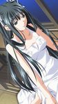  artist_request black_eyes black_hair copyright_request dress dutch_angle long_hair non-web_source solo twintails 