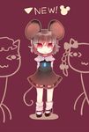  :3 animal_ears bad_id bad_pixiv_id chen chen_(cat) chibi glowing jewelry kaenbyou_rin kaenbyou_rin_(cat) miyako_(xxxbibit) mouse_ears mouse_tail nazrin nervous pendant red_eyes short_hair silver_hair simple_background sweatdrop tail touhou 