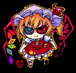  bad_id bad_pixiv_id blonde_hair chibi crazy_eyes flandre_scarlet hat short_hair solo tera touhou wings 