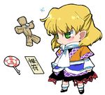  bad_id bad_pixiv_id blonde_hair candy chibi food green_eyes half_updo lollipop mizuhashi_parsee pointy_ears scarf short_hair solo swirl_lollipop tonbi touhou waraningyou 