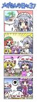  &gt;_&lt; 5girls :&lt; =_= ^_^ closed_eyes colonel_aki comic crab flandre_scarlet hong_meiling izayoi_sakuya multiple_girls one-piece_swimsuit patchouli_knowledge remilia_scarlet school_swimsuit silent_comic swimsuit touhou translated 