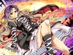  blonde_hair boots breasts brown_hair cape dress gradient gradient_hair highres hijiri_byakuren large_breasts long_hair multicolored_hair nmknf_(mkn) purple_hair smile solo sorcerer's_sutra_scroll touhou two-tone_hair yellow_eyes 