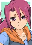  choutako multicolored_hair ponytail purple_eyes red_hair tsukumo_akari yu-gi-oh! 