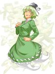  dress ghost_tail green_dress green_hair hat mimuni362 soga_no_tojiko solo tate_eboshi touhou 