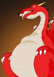  digesting dragon eating gulp horn human mammal red_scales sitting solo swallowing tongue vorarephilia vore wings 