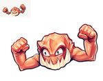  ambiguous_gender fak&#233;mon fusion geodude kingler modeseven nintendo nitrotitan plain_background pok&#233;mon pok&eacute;mon pokemon_fusion red_body solo video_games what_has_science_done white_background 