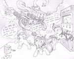  apple_bloom_(mlp) arrow black_and_white brush bucket cloud cutie_mark_crusaders_(mlp) dialog dispenser engineer_(team_fortress_2) english_text equine eyewear friendship_is_magic goggles group gun hard_hat helmet horn joey-darkmeat mammal missile monochrome my_little_pony paint pegasus ranged_weapon scootaloo_(mlp) sentry sentry_gun_(team_fortress_2) smoke sweetie_belle_(mlp) syringe team_fortress_2 team_fotress_2 text unicorn weapon wings 