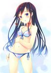  bikini black_hair blue_eyes hude-pen long_hair solo swimsuit yahari_ore_no_seishun_lovecome_wa_machigatteiru. yukinoshita_yukino 