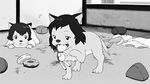  animated anthro canine destroying feral mammal ookami_kodomo_no_ame_to_yuki the_wolf_children_ame_and_yuki wolf yuki 