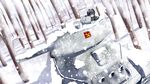  angleich emblem forest girls_und_panzer ground_vehicle katyusha military military_uniform military_vehicle motor_vehicle nature pravda_(emblem) pravda_military_uniform snow solo t-34 tank tree uniform 