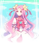  anthiea bad_id bad_pixiv_id choker cure_flower dress earrings flower hair_flower hair_ornament hair_ribbon hanasaki_kaoruko heart heartcatch_precure! jewelry long_hair magical_girl pink_eyes pink_hair precure red_choker ribbon solo very_long_hair 