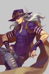  bad_id bad_pixiv_id ball beard cape facial_hair grey_hair gyro_zeppeli jojo_no_kimyou_na_bouken lipstick long_hair makeup male_focus ncww_rinichi solo steel_ball_run 