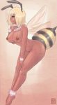  antennae bee breasts butt female fluff insect looking_at_viewer nipples nude queen quixe royalty saranghae solo wings 