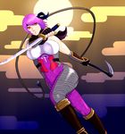  1girl ayane ayane_(doa) breasts dead_or_alive highres inka large_breasts ninja_gaiden purple_hair red_eyes solo tecmo 