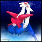  amber_eyes cum darkmirage latias latios nintendo pok&eacute;mon red_skin stars video_games 