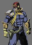  1boy abs captain_falcon f-zero manly muscle simple_background solo 