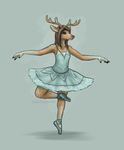  ballet ballet_slippers cervine dancing dress female mammal reindeer solo standing tutu wingedzephyr 