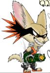  canine crossover disney fennec finnick fox katsuki_bakugou male mammal my_hero_academia simple_background solo w4g4 white_background zootopia 