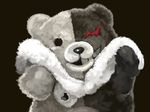  bear danganronpa grin highres monokuma no_humans paddybird3 smile solo towel 