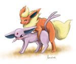  canine chest_tuft doggystyle duo eeveelution espeon female feral feral_on_feral flareon from_behind fur furreon male mammal nintendo nude open_mouth pok&#233;mon pok&eacute;mon sex signature straight tongue tuft video_games 