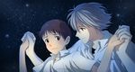  bad_id bad_pixiv_id blush holding_hands howl_no_ugoku_shiro ikari_shinji male_focus multiple_boys nagisa_kaworu neon_genesis_evangelion nervous parody smile star_(sky) 