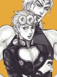  braid curly_hair dio_brando father_and_son giorno_giovanna headband heart jojo_no_kimyou_na_bouken multiple_boys suzuki_tsuta tegaki 