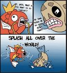  animated comic english_text feebas fish humor magikarp marine nintendo open_mouth parody pinky_and_the_brain pok&eacute;mon splash splashing tagme teeth text tongue tooth unknown_artist video_games what 