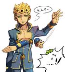  blonde_hair giorno_giovanna green_eyes jojo_no_kimyou_na_bouken male_focus parody pun solo steel_ball_run tem_(artist) 