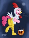  avian basket beak bird blue_eyes butt chicken costume egg equine female feral friendship_is_magic fur hair halloween holidays horse mammal my_little_pony open_mouth pink_fur pink_hair pinkie_pie_(mlp) scobionicle99 solo solofemale 