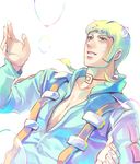  blonde_hair blue_eyes bubble donatello_versace ffc jojo_no_kimyou_na_bouken male_focus sideburns solo stone_ocean 