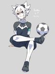  alpha_(inazuma_eleven) alpha_(inazuma_eleven)_(cosplay) armband bad_id bad_pixiv_id ball character_name cosplay goggles goggles_on_head inazuma_eleven_(series) inazuma_eleven_go inazuma_eleven_go_chrono_stone male_focus protocol_omega saryuu_evan simple_background sitting soccer_ball solo telstar white_hair zuwai_kani 