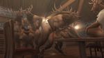  adam_wan anal animated bdsm bondage bound cervine gay male penis public reindeer sex size_difference 