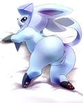  blue_eyes blush butt eeveelution female feral glaceon gororigorogoro nintendo nude open_mouth pok&#233;mon pok&eacute;mon pose presenting presenting_hindquarters pussy solo video_games 