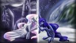  clouds crying cutie_mark duo equine eyes_closed female feral friendship_is_magic hair horn horse mammal moon multi-colored_hair my_little_pony pony princess princess_celestia_(mlp) princess_luna_(mlp) royalty sad space stars tears winged_unicorn wings zedrin 