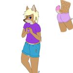  &lt;3 black_nose blonde_hair blue_eyes boy_shorts brown_fur cervine deer female fur hair mammal one_eye_closed princessblizzardspot solo tan_fur underwear wink 