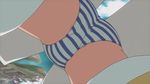  ass francesca_lucchini from_behind panties screencap solo strike_witches striped striped_panties underwear world_witches_series 