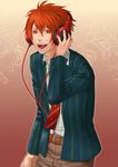  bad_id bad_pixiv_id blazer cable headphones ittoki_otoya jacket kiichi_(ca0sf) necktie red_eyes red_hair school_uniform short_hair smile uta_no_prince-sama 