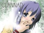  blue_eyes clannad fujibayashi_ryou hair_ribbon hikarizaka_private_high_school_uniform purple_hair ribbon ruuche school_uniform short_hair solo tears 