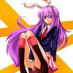  animal_ears bad_id bad_pixiv_id blazer bunny_ears jacket purple_eyes purple_hair reisen_udongein_inaba solo touhou yutazou 