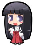  black_hair chibi himegami_aisa japanese_clothes long_hair lowres miko pac-man_eyes solo suntail to_aru_majutsu_no_index 