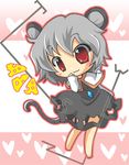  animal_ears bad_id bad_pixiv_id chibi grey_hair nazrin noai_nioshi red_eyes solo tail touhou 