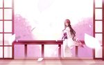  bad_id bad_pixiv_id cherry_blossoms hair_ornament hijiri_(resetter) japanese_clothes kimono long_hair obi original petals pink sash sleeves_past_wrists solo wide_sleeves 
